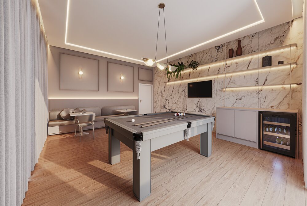 Sala de jogos do Olympus Residence